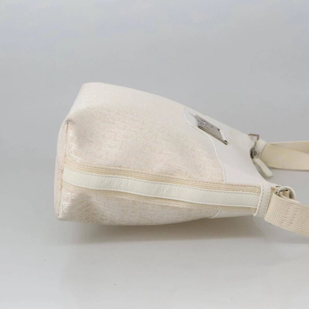 Christian Dior Trotter Canvas Shoulder Bag White Auth 103087V - Picture 4 of 16